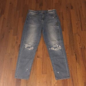 blue light wash jeans